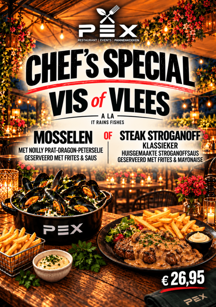 Mosselen steak stroganoff